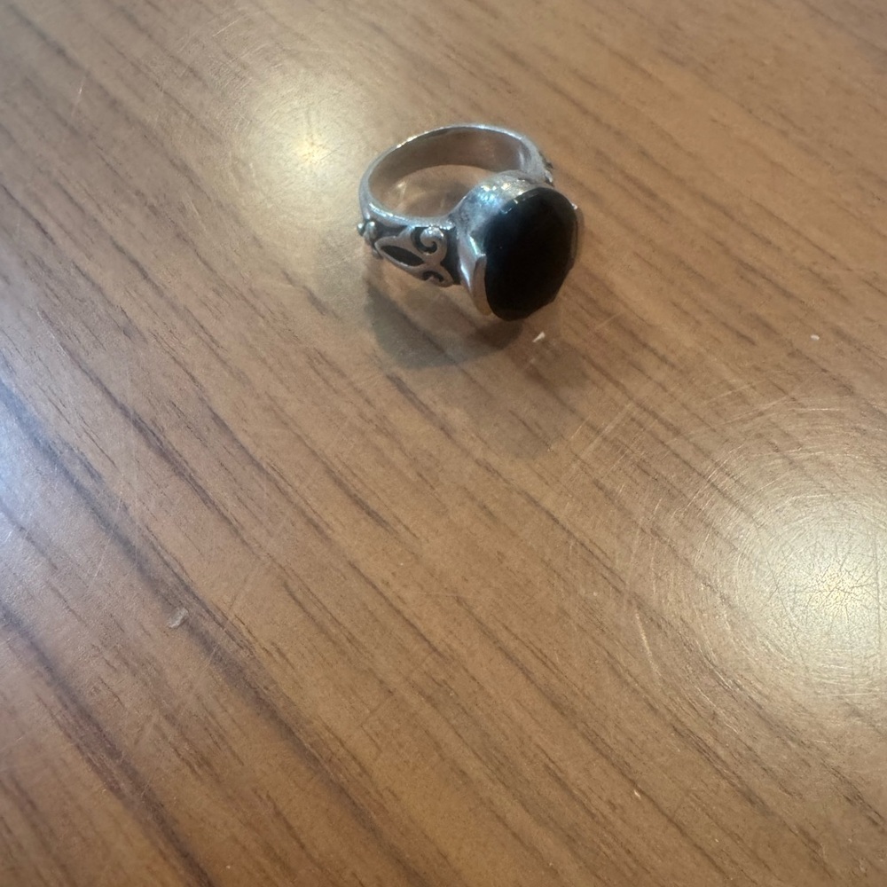 Silpada Bold Sterling Silver and Onyx Ring